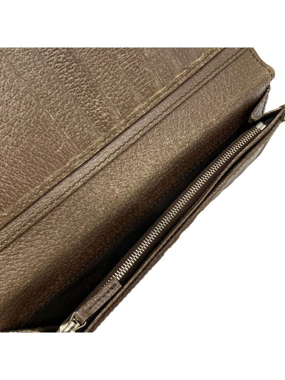 Gucci Wallet GG Supreme Tian Dark Brown Beige Multi - Picture 4 of 8